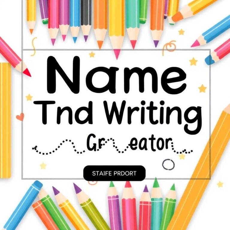 Name Tracing And Writing Generator