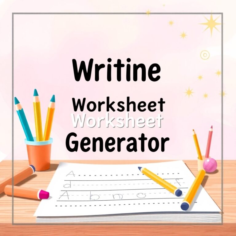 Name Writing Worksheet Generator