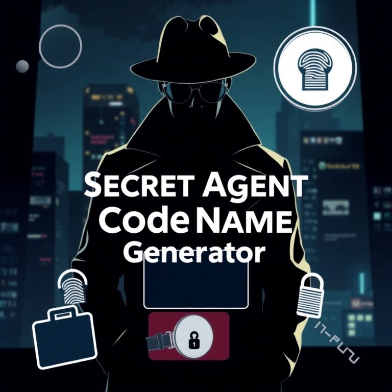 Secret Agent Code Name Generator