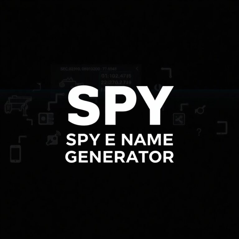 Spy Code Name Generator