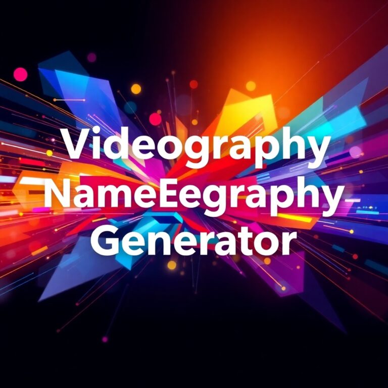 Videography Name Generator